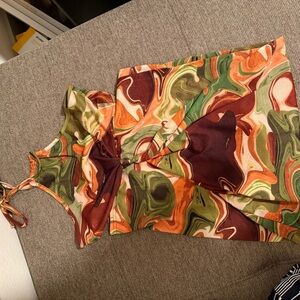 Colorful Swirl Pattern Dress